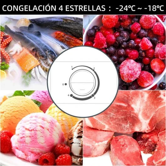 CHiQ FSD160D4E Congelador Vertical 145L | 5 Cajones, Puerta Reversible, Congelación Rápida, Silencioso 41dB, Clase E, Blanco