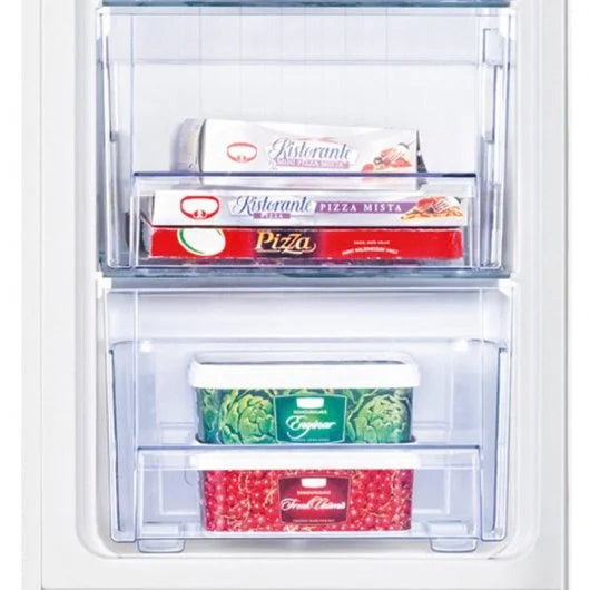 Beko FS166020 Congelador Vertical 65L Blanco | 3 Cajones, MinFrost, Puerta Reversible, Silencioso 37dB, Clase E