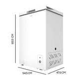 Cecotec Bolero CoolMarket Chest 99 Arcón Congelador Horizontal 99L | Dual Function, Fast Freezing, Cesta Interior