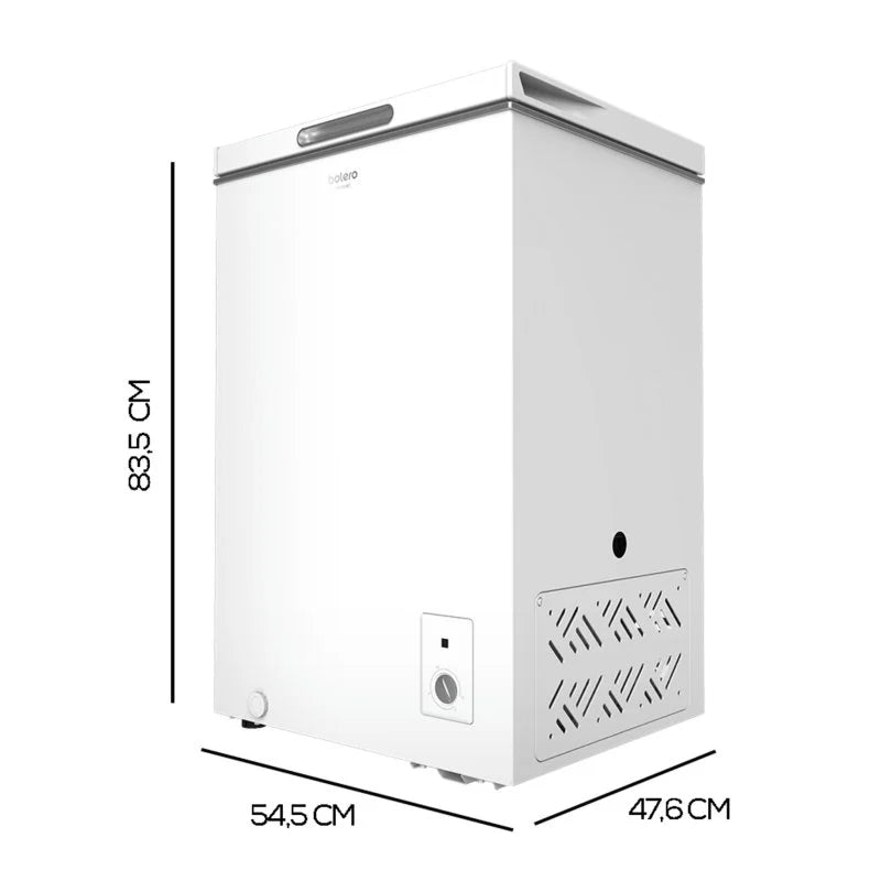Cecotec Bolero CoolMarket Chest 99 Arcón Congelador Horizontal 99L | Dual Function, Fast Freezing, Cesta Interior