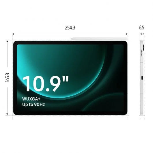 Samsung Galaxy Tab S9 FE+ Tablet 12.4" WQXGA Gris | 8GB RAM, 256GB, Android 13, S Pen, Dolby Atmos