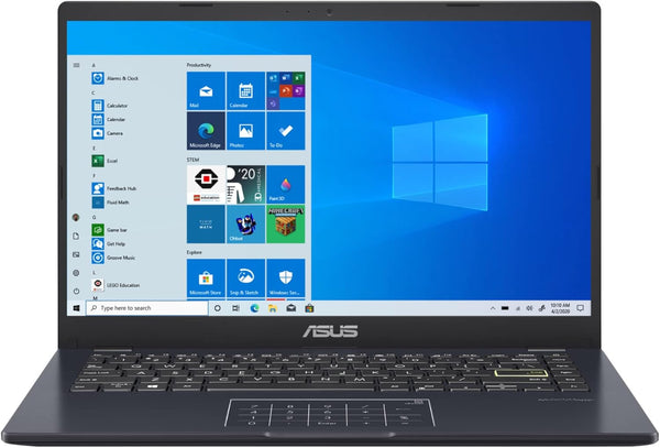 Portátil ASUS E410 Intel Celeron N4020 de 4 GB y 64 GB, pantalla HD LED de 14 pulgadas con Windows 10 (negro estrella)