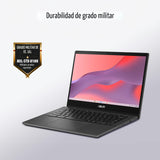 ASUS Laptop Chromebook CM14, pantalla antirreflejos HD de 14 pulgadas (1366 x 768), MediaTek Kompanio 520, 4 GB de RAM, 64 GB eMMC