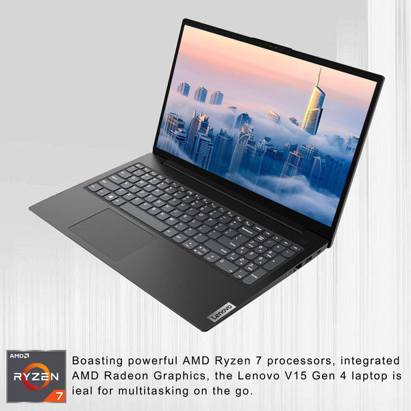 Lenovo Portátil empresarial V-Series V15, pantalla FHD de 15.6 pulgadas, AMD Ryzen 7 7730U, 40 GB de RAM, SSD de 1 TB negro