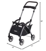 Graco SnugRider Elite - Portabebés para asiento de automóvil, marco ligero, cochecito de viaje acepta cualquier asiento infantil Graco SnugRide, color negro