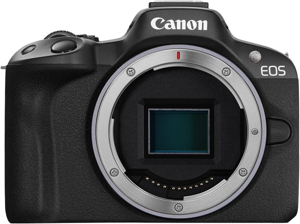 Canon EOS R50 - Cámara de vlogging sin espejo (negro) con objetivo RF-S18-45mm F4.5-6.3 is STM, 24.2 MP, video 4K