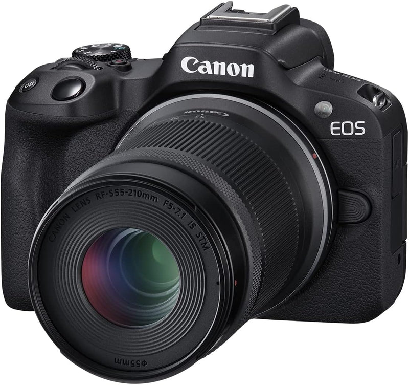 Canon EOS R50 - Cámara de vlogging sin espejo (negro) con objetivo RF-S18-45mm F4.5-6.3 is STM, 24.2 MP, video 4K