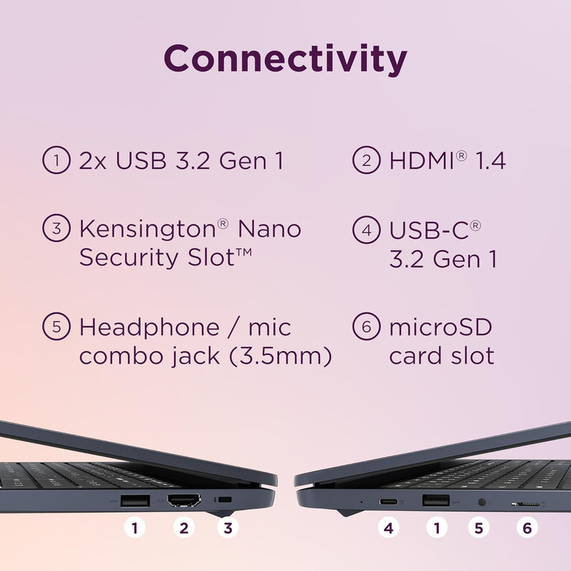 Lenovo IdeaPad 3i Chromebook, pantalla FHD de 15.6", Intel Celeron N4500, 8 GB de RAM, 64 GB eMMC