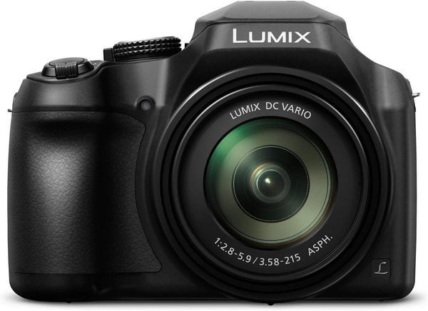 Panasonic LUMIX FZ80D - Cámara digital para apuntar y disparar, grabación de foto/video 4K con estabilizador de imagen óptico de potencia