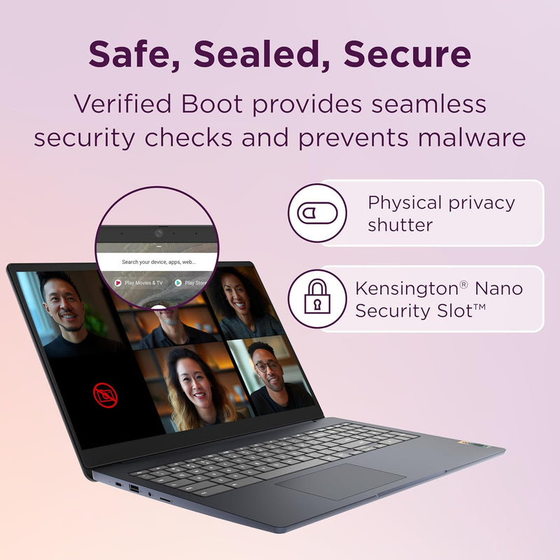 Lenovo IdeaPad 3i Chromebook, pantalla FHD de 15.6", Intel Celeron N4500, 8 GB de RAM, 64 GB eMMC