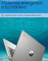 HP Laptop Chromebook 14, Intel Celeron N4120, 4 GB de RAM, 64 GB eMMC, pantalla HD de 14 pulgadas