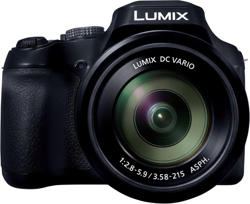 Panasonic LUMIX FZ80D - Cámara digital para apuntar y disparar, grabación de foto/video 4K con estabilizador de imagen óptico de potencia