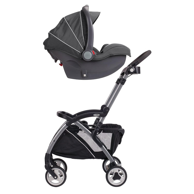 Graco SnugRider Elite - Portabebés para asiento de automóvil, marco ligero, cochecito de viaje acepta cualquier asiento infantil Graco SnugRide, color negro