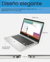 HP Laptop Chromebook 14, Intel Celeron N4120, 4 GB de RAM, 64 GB eMMC, pantalla HD de 14 pulgadas