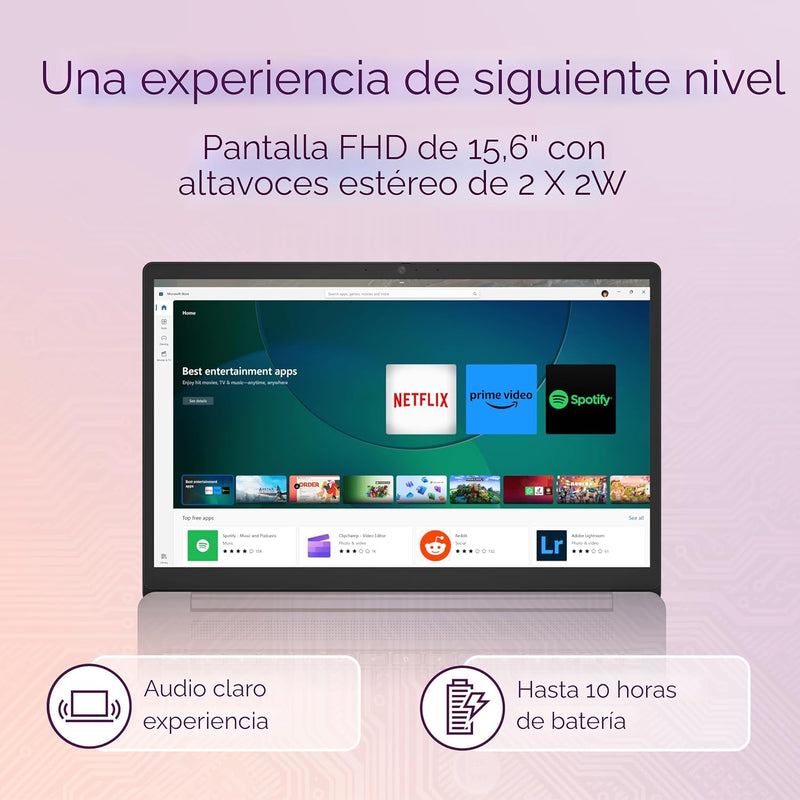 Lenovo IdeaPad 3i Chromebook, pantalla FHD de 15.6", Intel Celeron N4500, 8 GB de RAM, 64 GB eMMC