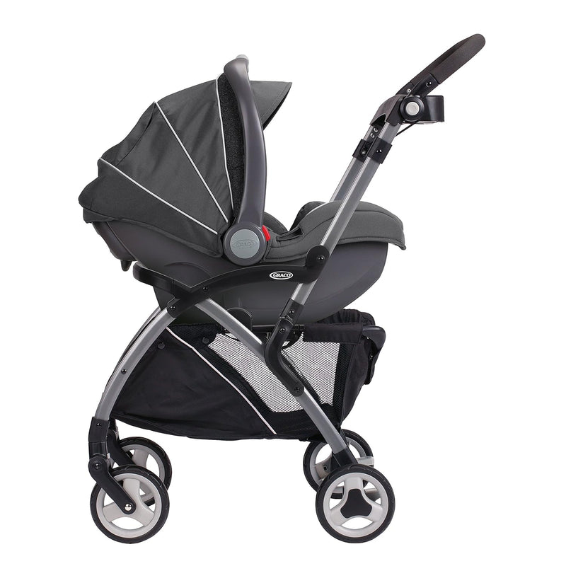 Graco SnugRider Elite - Portabebés para asiento de automóvil, marco ligero, cochecito de viaje acepta cualquier asiento infantil Graco SnugRide, color negro