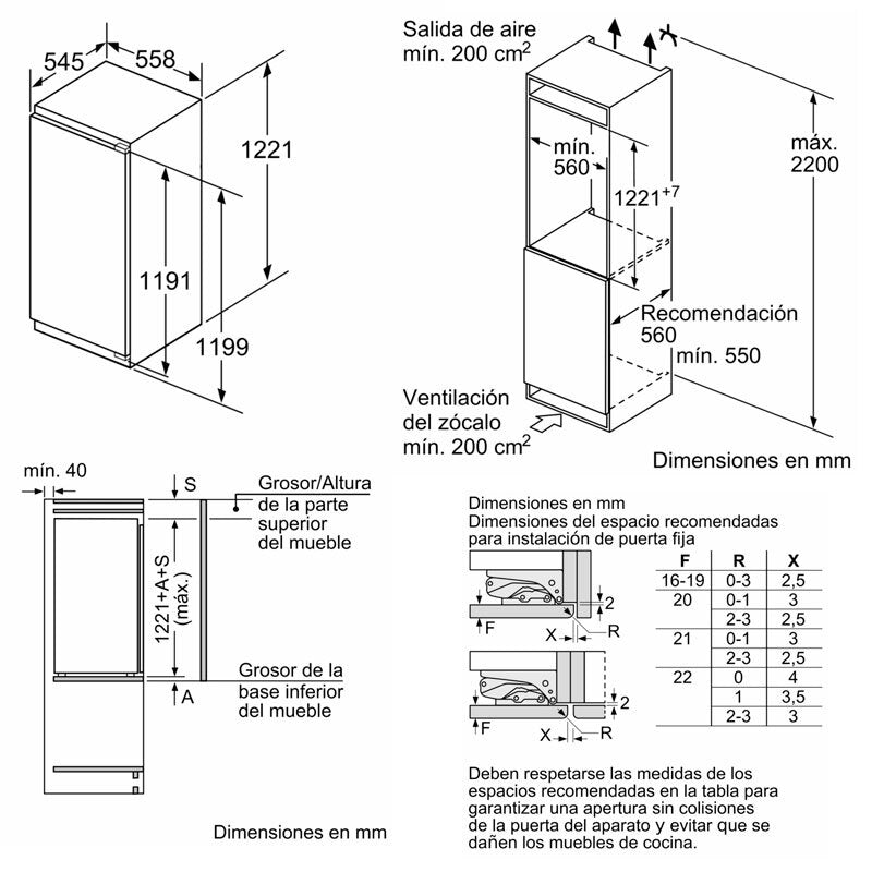 Frigorífico 1 puerta Siemens KI41RADF0 Blanco