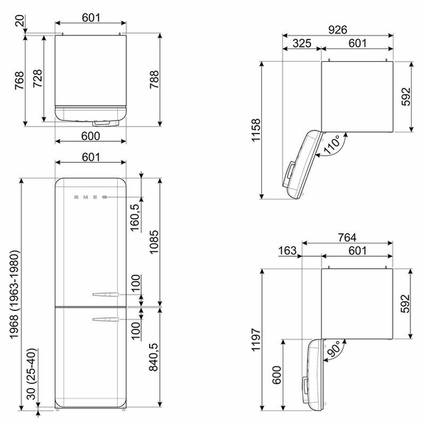 Frigorífico Combi Smeg FAB32LSV5 Plata
