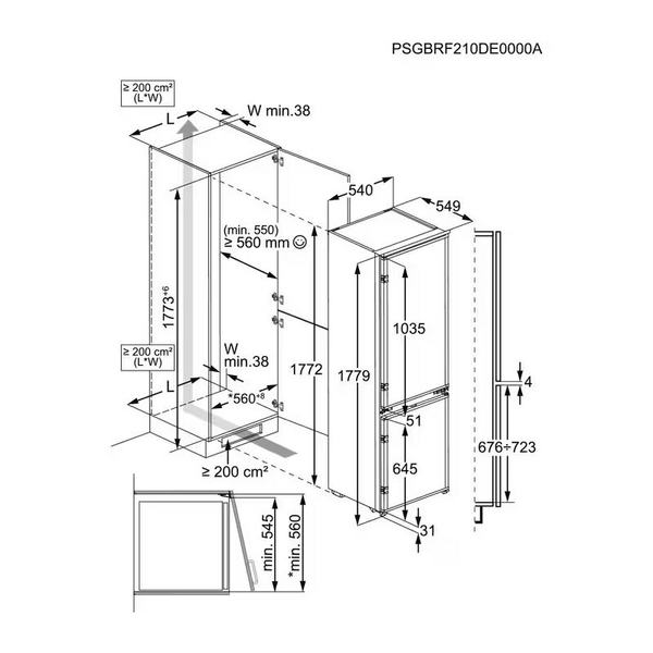 Frigorífico Combi integrable AEG OSC5D181ES