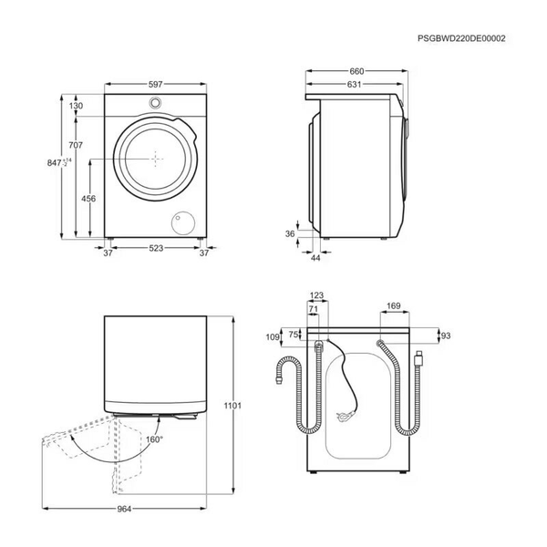 Lavasecadora AEG LWR7316O4O 10Kg