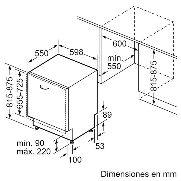 Lavavajillas integrable Balay 3VF5011NP 60 cm