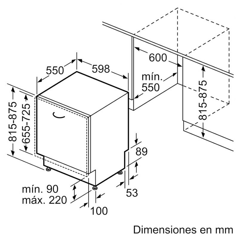 Lavavajillas integrable Balay 3VF5011NP 60 cm