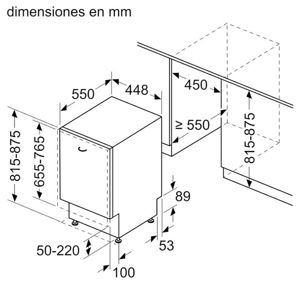 Lavavajillas integrable Balay 3VT5331DA 45 cm