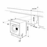 Lavasecadora integrable Whirlpool BIWDWG751482EUN 7Kg