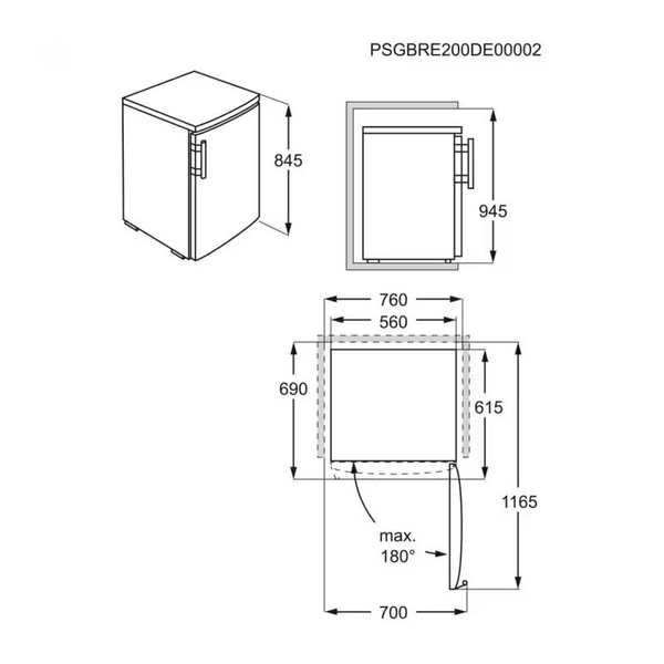 Frigorífico 1 puerta AEG RTB411E1AW Blanco