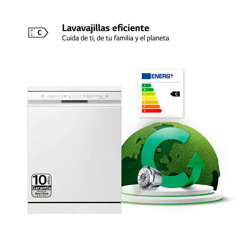 Lavavajillas LG DF355FW 60 cm Blanco