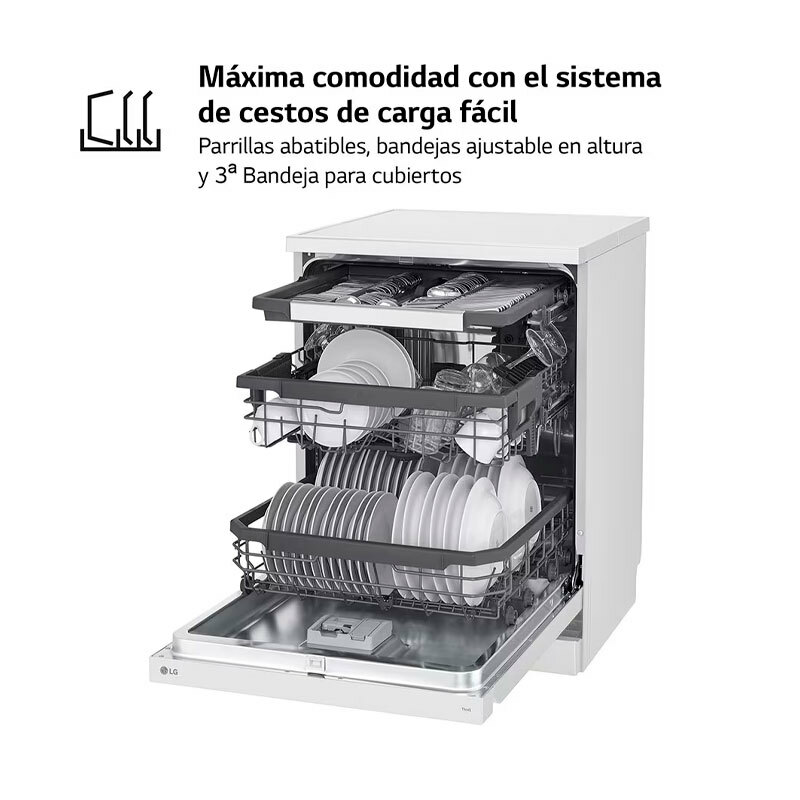 Lavavajillas LG DF355FW 60 cm Blanco
