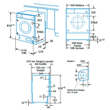 Lavadora integrable Balay 3TI987B 8Kg