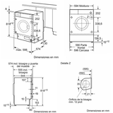Lavadora integrable Siemens WI12W327ES 8Kg