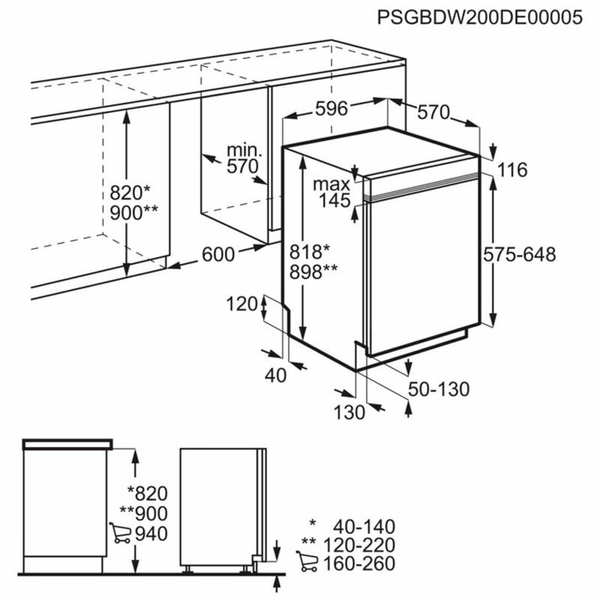 Lavavajillas integrable AEG FEE63606PM 60 cm