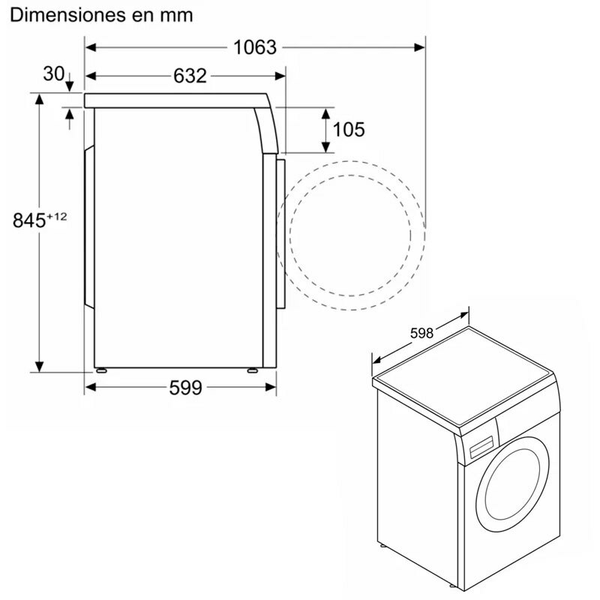 Lavadora Bosch  WUU28T63ES 8Kg
