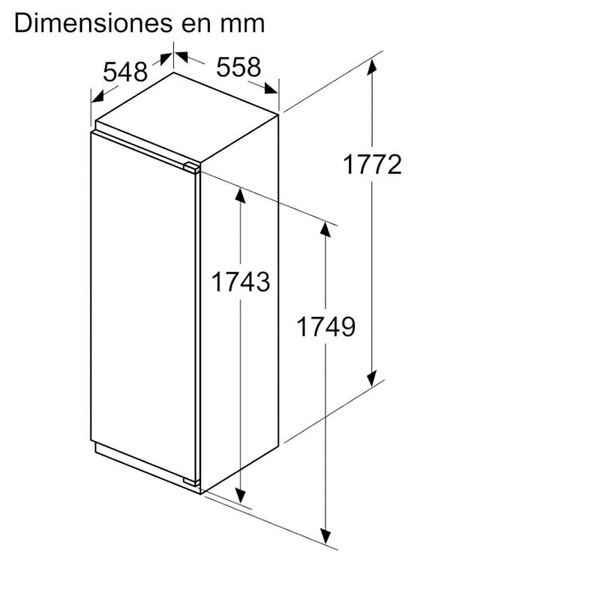 Frigorífico 1 puerta integrable Balay 3FID737S