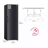 Frigorífico 1 puerta  LG GLM71MCCSX Acero Negro grisaceo