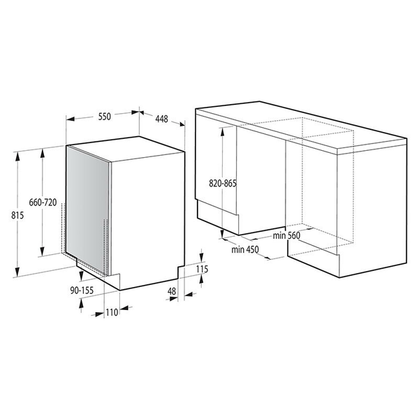 Lavavajillas integrable Hisense HV543D10 45 cm