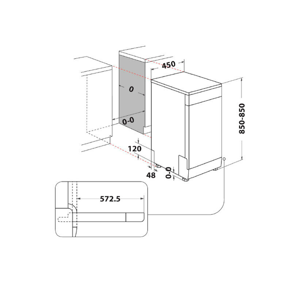 Lavavajillas Whirlpool WSFC 3M27 X 45 cm