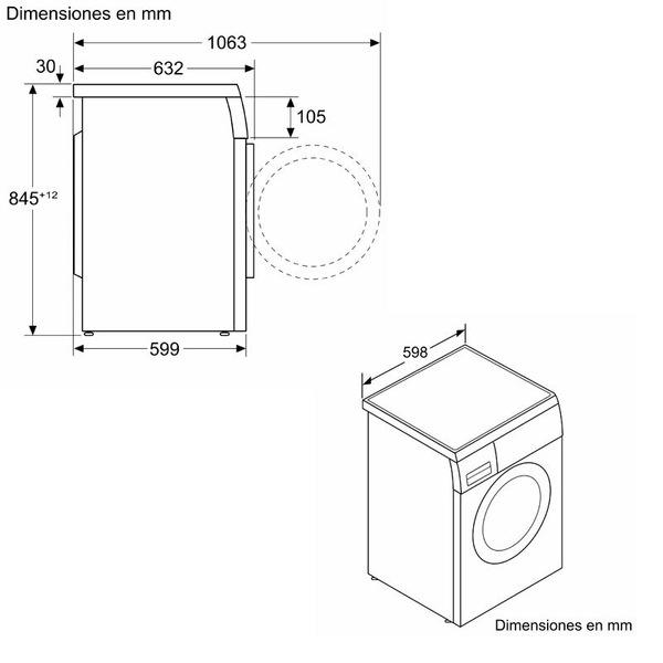 Lavadora Bosch WUU28T68ES 9Kg