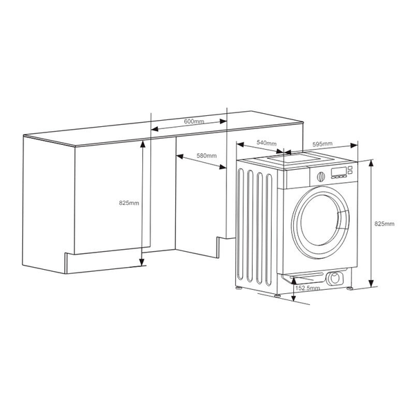 Lavasecadora integrable Hisense WD3M841BWIES 8Kg