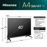Televisor LED 100cm - 40'' Hisense 40A4N