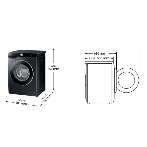 Lavadora Samsung WW90DG6U85LBU3 9Kg