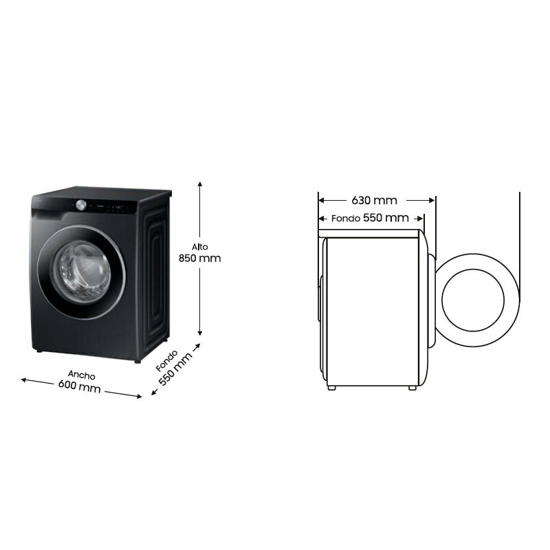 Lavadora Samsung WW90DG6U85LBU3 9Kg