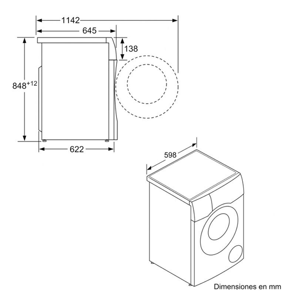 Lavasecadora Siemens WN54C2A0ES 10,5Kg