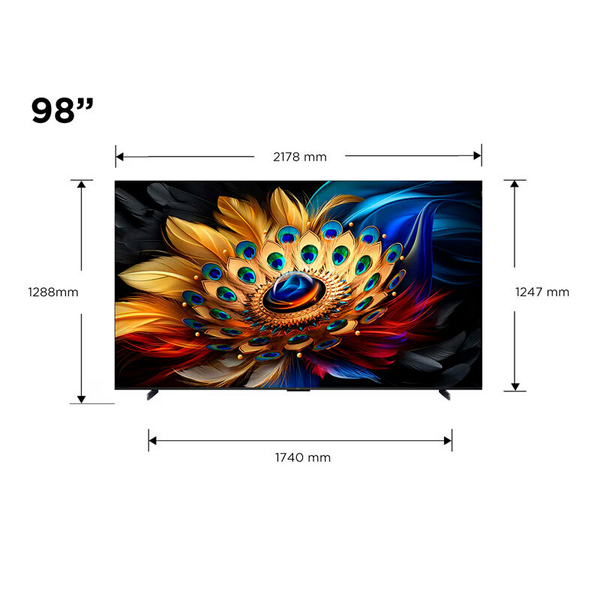 Televisor TCL 98C655 QLED 4K de 98 pulgadas