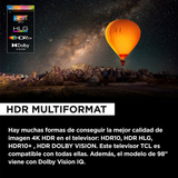 Televisor TCL 98C655 QLED 4K de 98 pulgadas