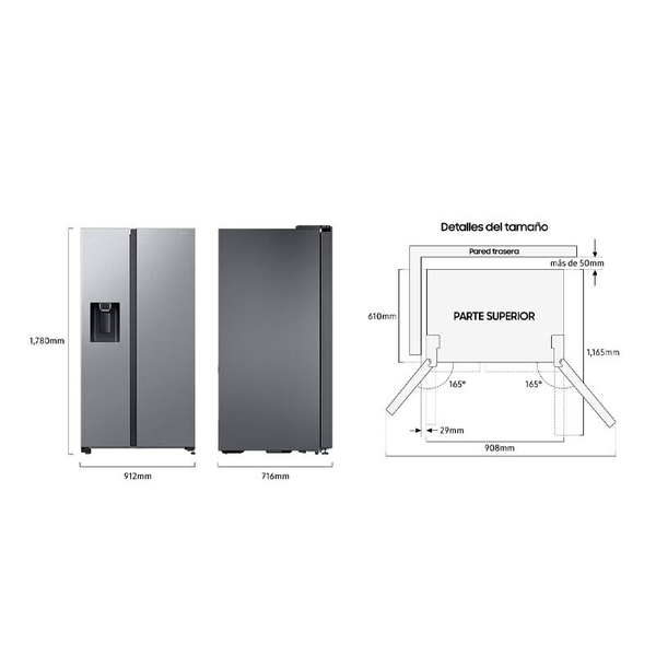Frigorífico Americano Samsung RS62DG5003S9EF Inox