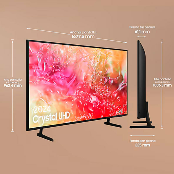 Televisor Samsung TU75DU7105KXXC LED 4K de 75"