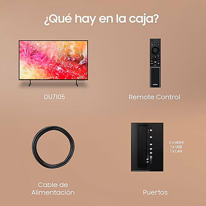 Televisor Samsung TU75DU7105KXXC LED 4K de 75"